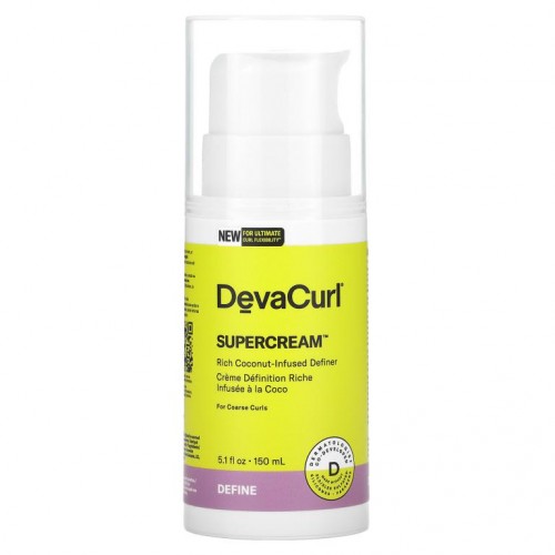 DevaCurl, Supercream, 코코넛이 풍부하게 함유된 디파이너, 150ml(5.1fl oz)