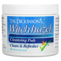 Dickinson Brands, T.N. Dickinson's Witch Hazel 클렌징 패드, 패드 60개입, 지름 5.41cm(2.13in)