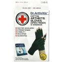 Doctor Arthritis, Cotton Open-Finger Arthritis Gloves & Handbook, Medium, Grey, 1 Pair