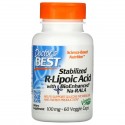 Doctor's Best, BioEnhanced Na-RALA 함유 안정화 R-리포산, 100mg, 베지 캡슐 60정