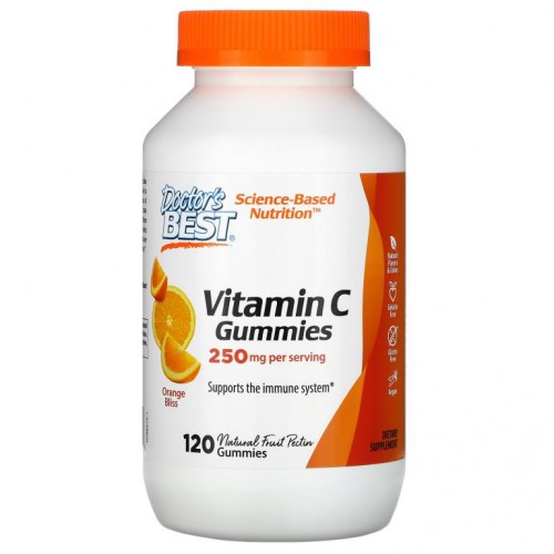 Doctor's Best, 비타민C 구미젤리, 오렌지 맛, 125 mg, 구미젤리 120개