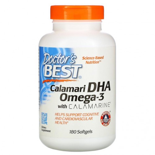Doctor's Best, Calamari DHA 500 with Calamarine, 500 mg, 180 소프트젤