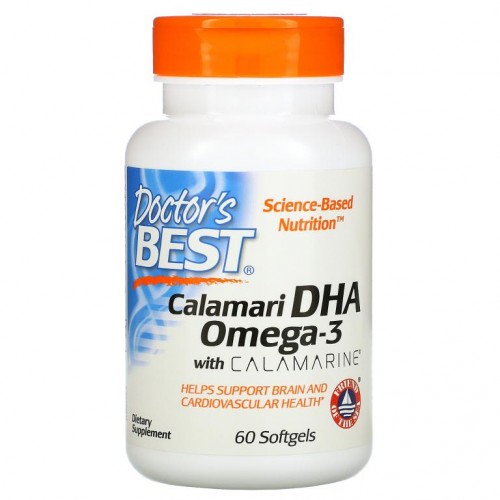 Doctor's Best, 오징어 유래 DHA 오메가3, Calamarine 함유, 소프트젤 60정