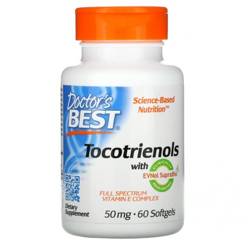 Doctor's Best, EVNol SupraBio 함유 토코트리에놀, 50mg, 소프트젤 60정