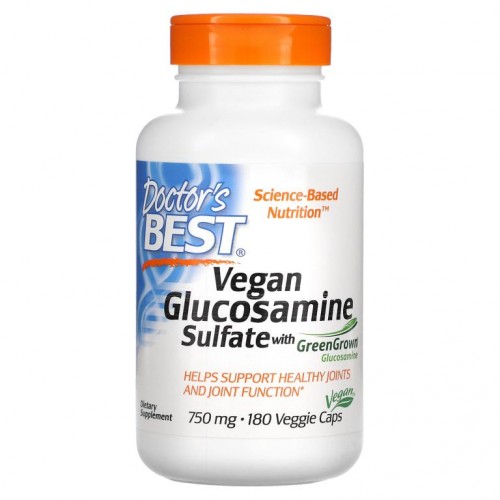 Doctor's Best, GreenGrown 글루코사민 함유 비건 글루코사민설페이트, 750mg, 베지 캡슐 180정