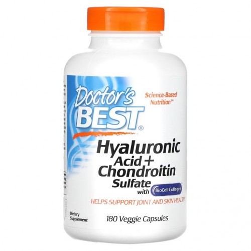 Doctor's Best, Hyaluronic Acid + Chondroitin Sulfate, 베지 캡슐 180정
