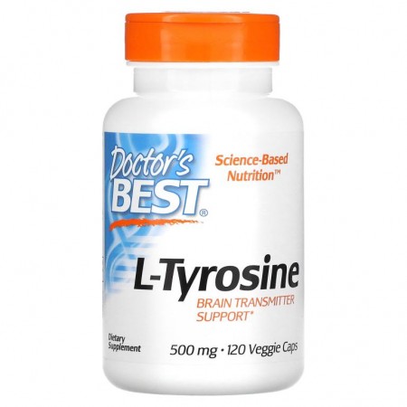 Doctor's Best, 베스트 L-티로신, 500mg, 베지 캡슐 120정