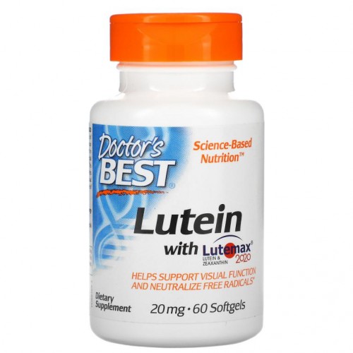 Doctor's Best, Lutemax 2020 함유 루테인, 20mg, 소프트젤 60정