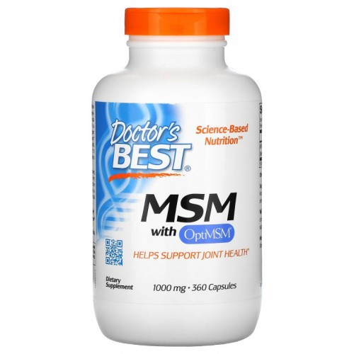 Doctor's Best, MSM with OptiMSM, 1,000mg, 360캡슐