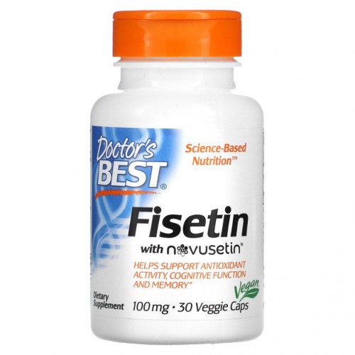 Doctor's Best, Novusetin 함유 피세틴, 100mg, 베지 캡슐 30정