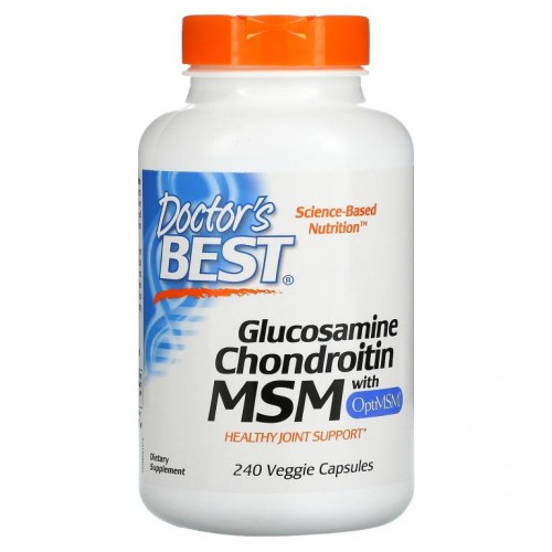 Doctor's Best, OptiMSM 함유 글루코사민 콘드로이틴 MSM, 베지 캡슐 240정