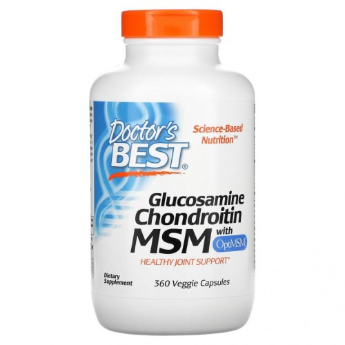 Doctor's Best, OptiMSM 함유 글루코사민 콘드로이틴 MSM, 베지 캡슐 360정