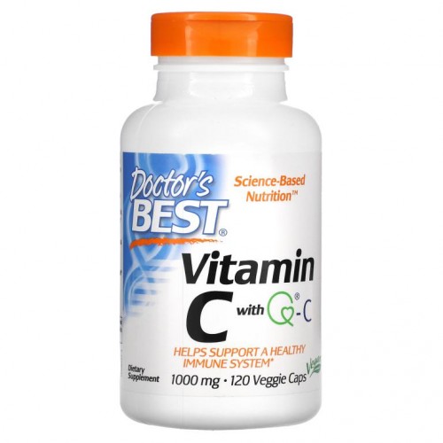 Doctor's Best, Q-C를 함유한 비타민C, 1,000mg, 베지 캡슐 120정