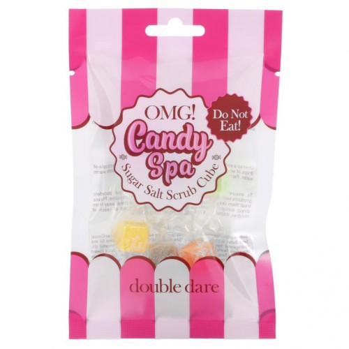 Double Dare, OMG! Candy Spa, Sugar Salt Scrub Cube, Assorted Cube, 6 Pieces
