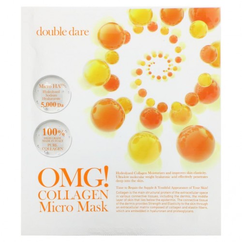 Double Dare, OMG! Collagen Micro Beauty Mask, 1 Sheet, 0.98 oz (28 g)