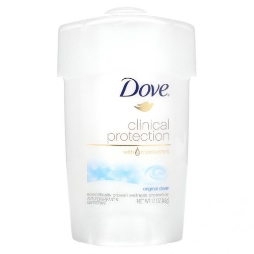 Dove, 클리니컬 프로텍션, 프리스크립션 스트렝스, 땀 억제 데오드란트, 오리지널 클린, 1.7oz(48g)