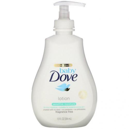 Dove, 아기용, 로션, 센서티브 모이스처, 향료 무함유, 384ml(13fl oz)