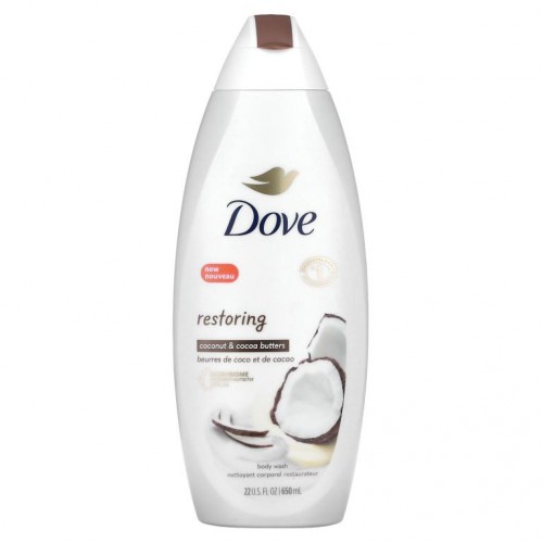 Dove, 리스토어링 바디 워시, 코코넛 & 카카오버터, 650ml(22fl oz)