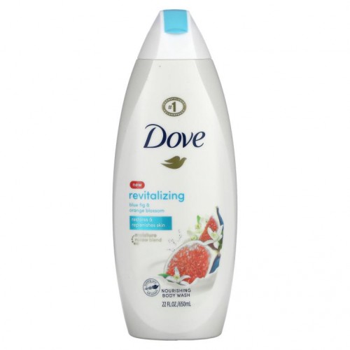 Dove, 고 프레쉬, 바디 워시, 초록 무화과 & 오렌지 블라썸, 22fl oz(650ml)