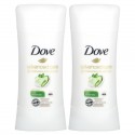 Dove, Advanced Care, 땀 억제 데오드란트, 고 프레시, 2팩, 각 74g(2.6oz)