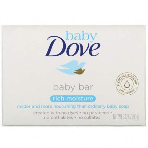 Dove, Baby Dove, 아기용 비누, 리치 모이스처, 90g(3.17oz)
