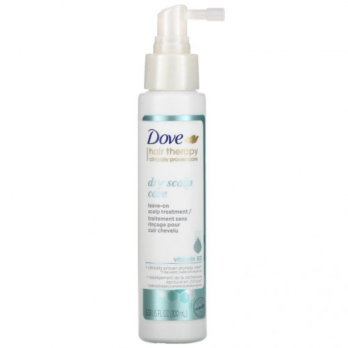 Dove, Hair Therapy, Dry Scalp Care, Leave-on Scalp Treatment with Vitamin B3, 3.38 fl oz (100 ml)