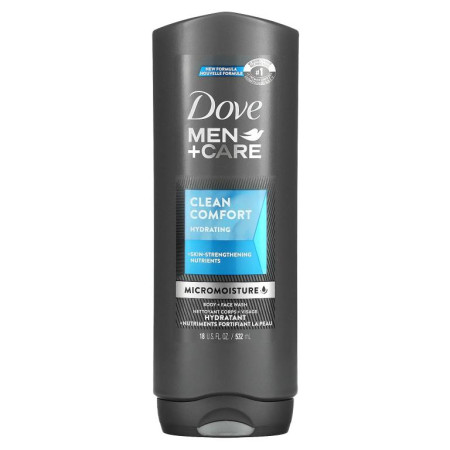 Dove, Men+Care, 클린 컴포트, 바디 앤 페이스 워시, 18fl oz(532ml)