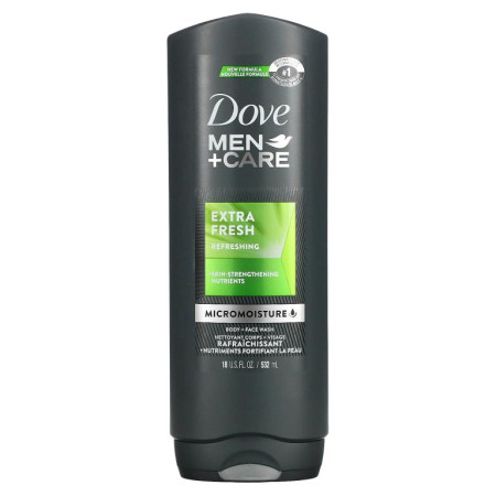 Dove, Men+Care, 바디 앤 페이스 워시, 엑스트라 프레시, 532ml(18fl oz)