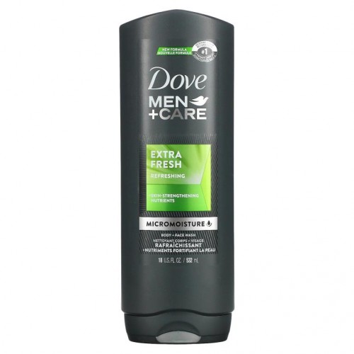 Dove, Men+Care, 바디 앤 페이스 워시, 엑스트라 프레시, 532ml(18fl oz)