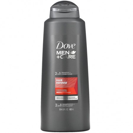 Dove, Men+Care, 2 In 1 샴푸 + 컨디셔너, 모발 강화, 603ml(20.4fl oz)
