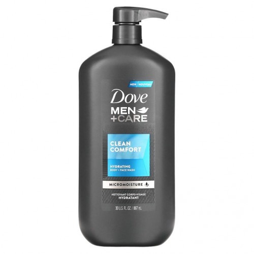 Dove, Men + Care, 바디 앤 페이스 워시, 깨끗한 편안함, 887ml(30fl oz)