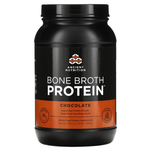 Dr. Axe / Ancient Nutrition, 골탕 단백질, 초콜릿, 35.6 oz (1008 g)