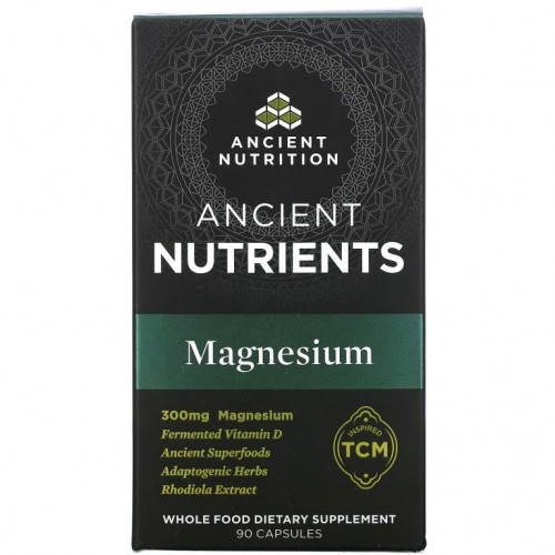 Dr. Axe / Ancient Nutrition, Ancient Nutrients, Magnesium, 100 mg, 90 Capsules