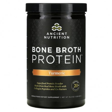 Dr. Axe / Ancient Nutrition, Bone Broth Protein, 강황, 460g(1lb)