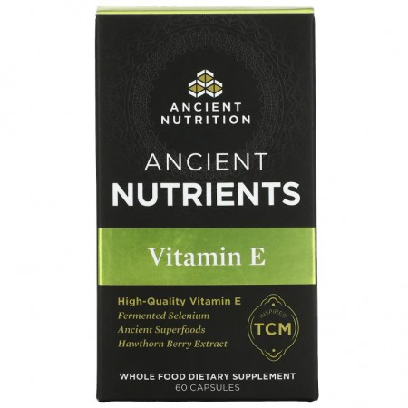 Dr. Axe / Ancient Nutrition, 비타민E, 캡슐 60정