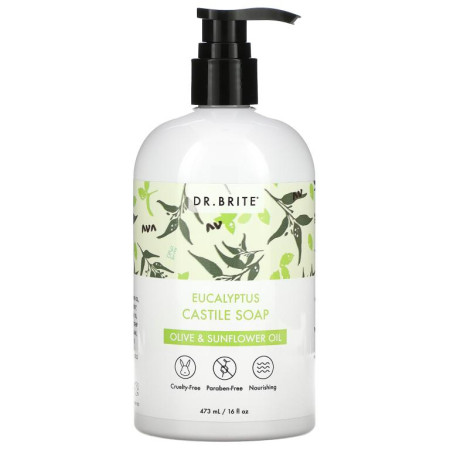 Dr. Brite, 유칼립투스 카스티야 비누, 올리브 및 해바라기 오일, 473ml(16fl oz)