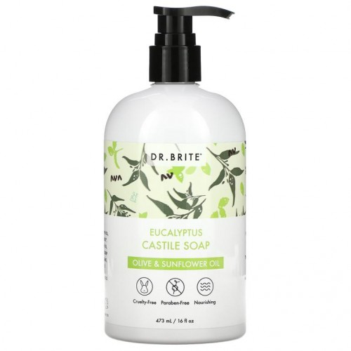 Dr. Brite, 유칼립투스 카스티야 비누, 올리브 및 해바라기 오일, 473ml(16fl oz)