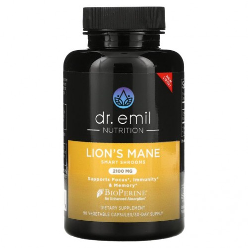 Dr Emil Nutrition, 노루궁뎅이버섯 스마트 쉬룸, 2,100mg, 베지 캡슐 90정