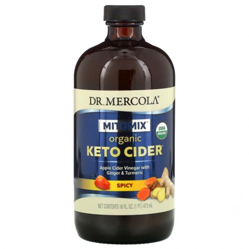 Dr. Mercola, 유기농 케토 사이다 식초, 스파이시, 473ml(16oz)