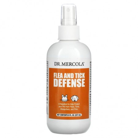 Dr. Mercola, 벼룩 및 진드기 예방, 개 및 고양이용, 8 oz (237 ml)