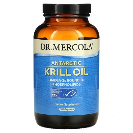 Dr. Mercola, 남극 크릴 오일, 캡슐 180정