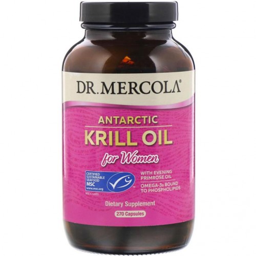 Dr. Mercola, 여성용 남극 크릴 오일, 270캡슐