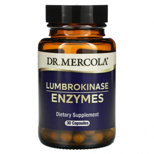 Dr. Mercola, 룸브로키나제 효소, 캡슐 30정