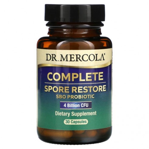 Dr. Mercola, 컴플리트 스포어 리스토어, 40억CFU, 캡슐 30정