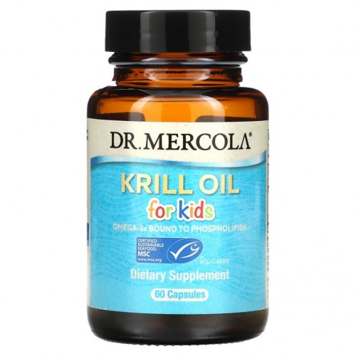 Dr. Mercola, 어린이용 크릴 오일, 캡슐 60정