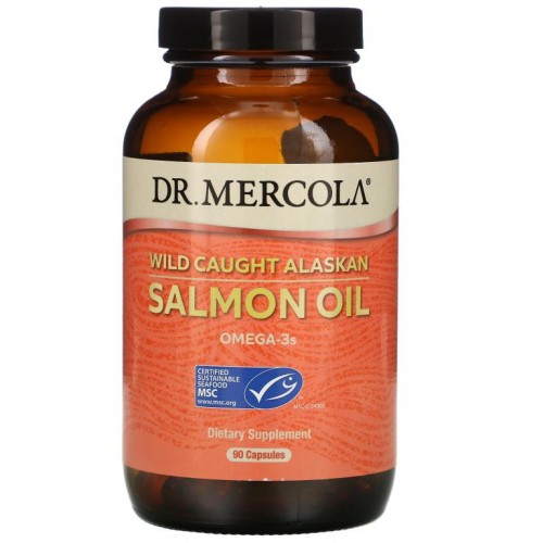 Dr. Mercola, 알래스카 야생연어오일, 캡슐 90정