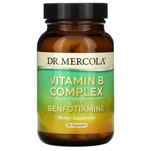 Dr. Mercola, 비타민B 복합체, 벤포티아민 함유, 캡슐 60정