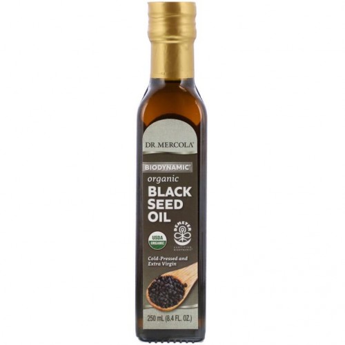 Dr. Mercola, Biodynamic, 유기농 블랙 씨드 오일, 250ml(8.4fl oz)