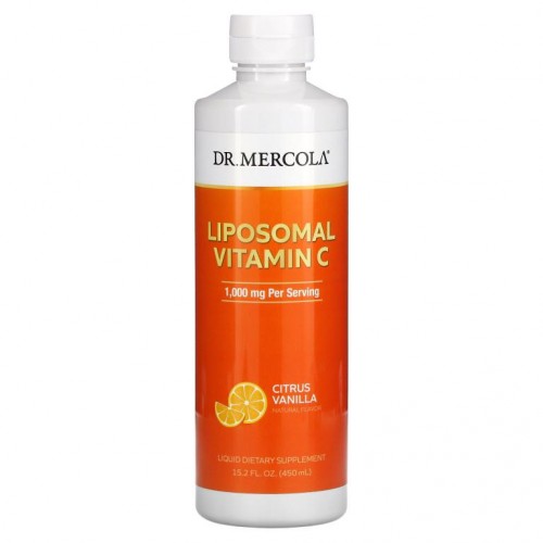 Dr. Mercola, 리포소말 비타민C, 시트러스 바닐라, 1,000mg, 450ml(15.2fl oz)