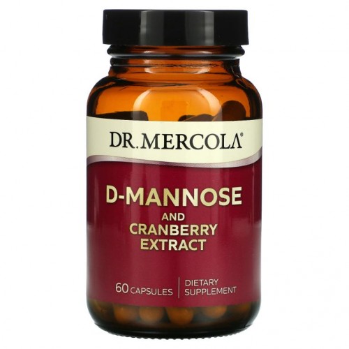 Dr. Mercola, D-마노스 및 크랜베리 추출물, 캡슐 60정